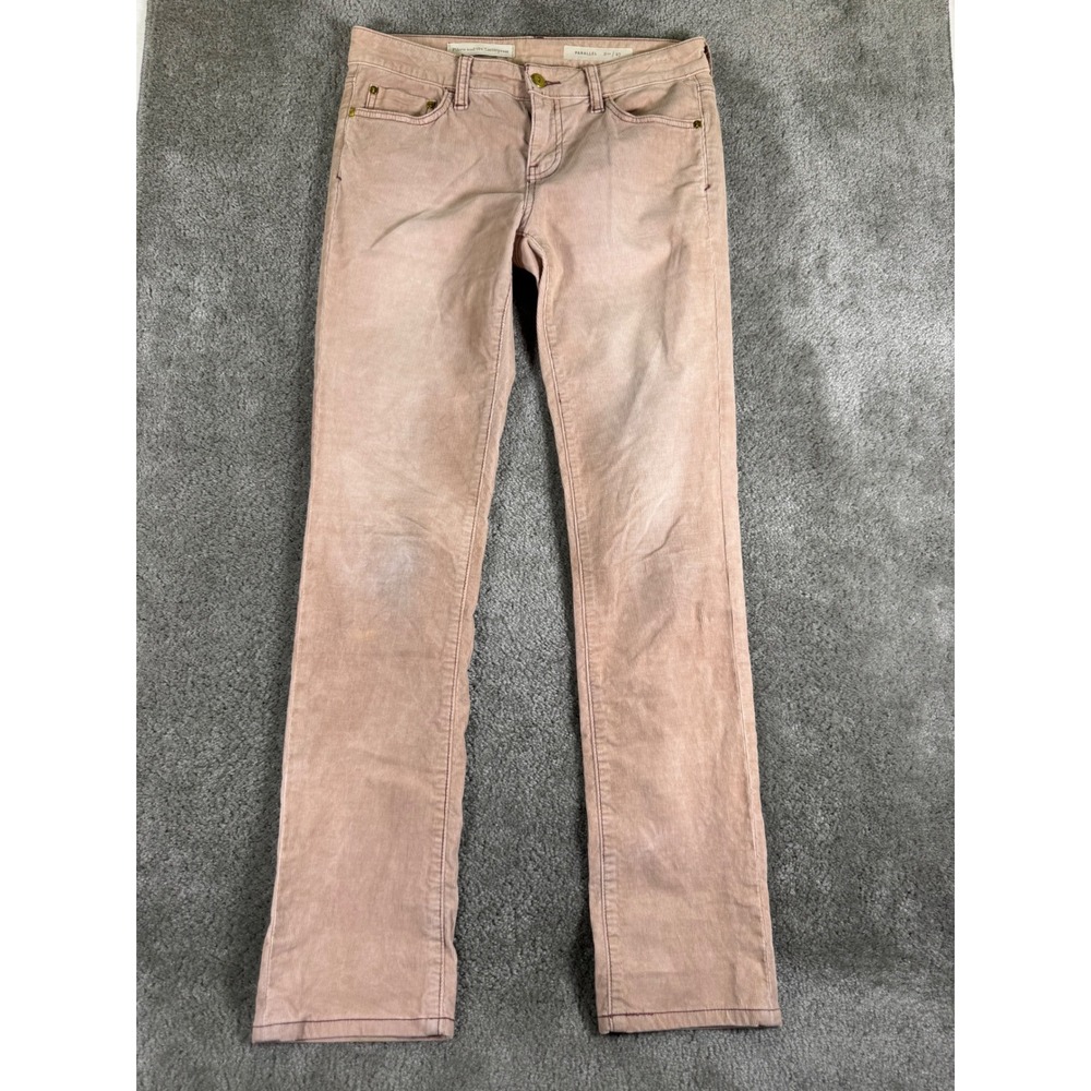Pilcro and the Letterpress Parallel Corduroy Pants Pink Slim Straight 27